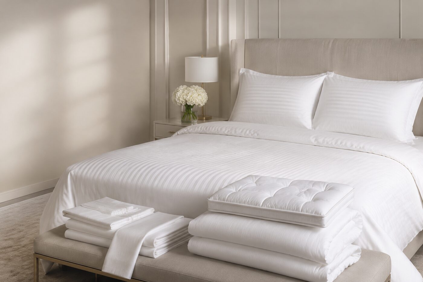Bedding, linen & pillows collection for hospitality projects